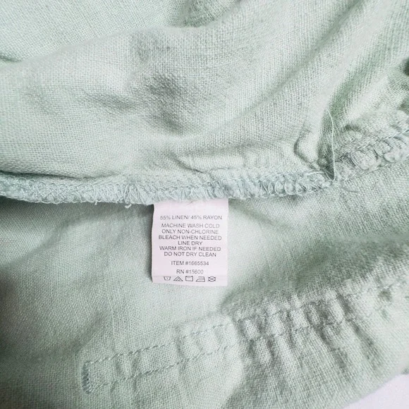 Briggs‎ Seafoam Green Linen Shorts Size Large - Picture 7 of 15